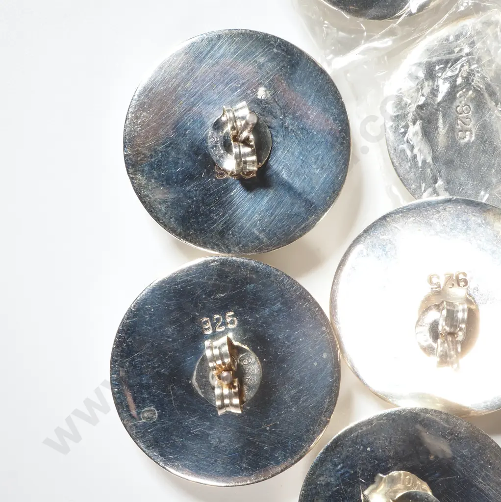 Four Pairs of Sterling Silver Earrings Image 1++