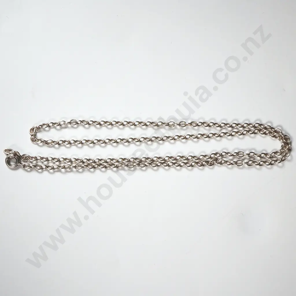 Sterling Silver Necklace with Box & Twist Link Chain Image 1++