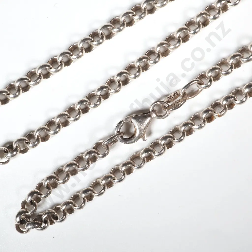 Sterling Silver Belcher Link Necklace Image 1++