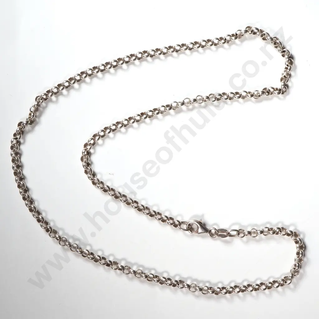 Sterling Silver Belcher Link Necklace Image 1++