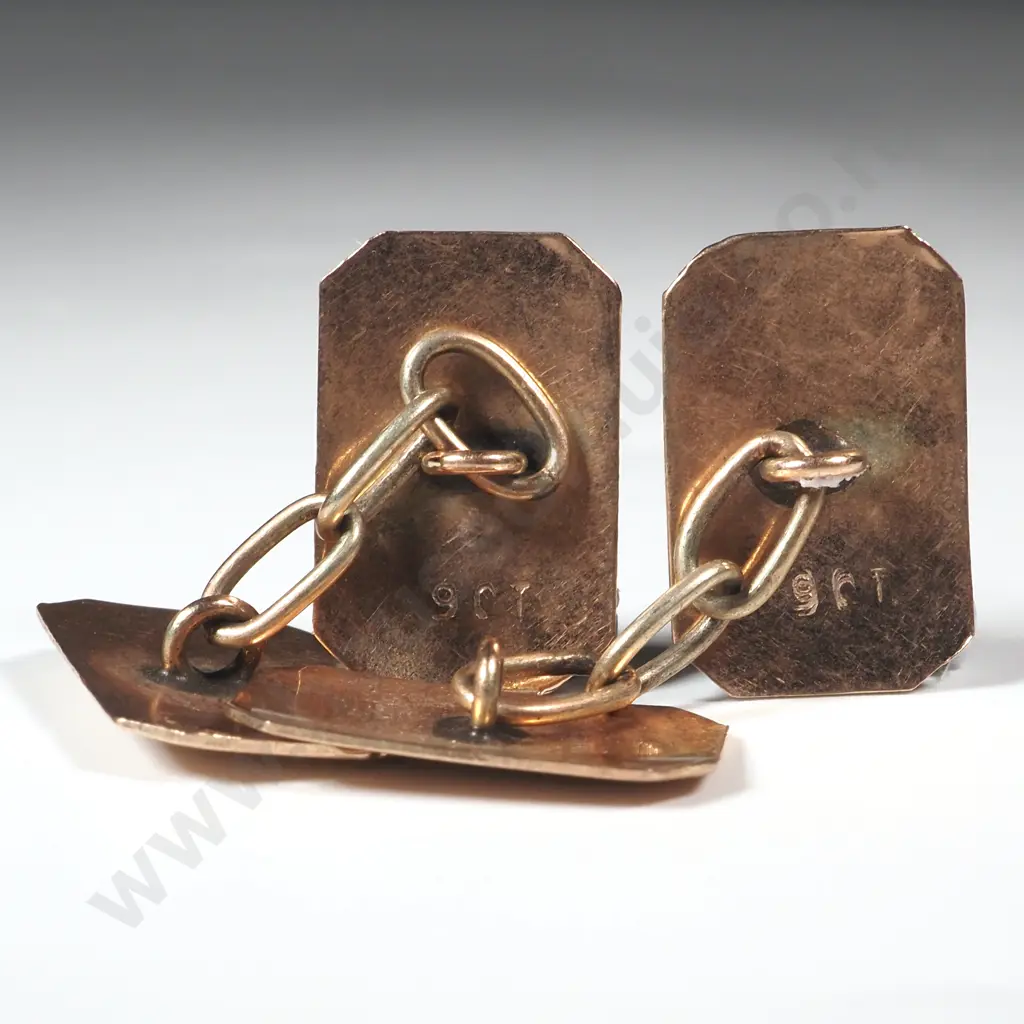 9ct Gold Cufflinks Image 1++
