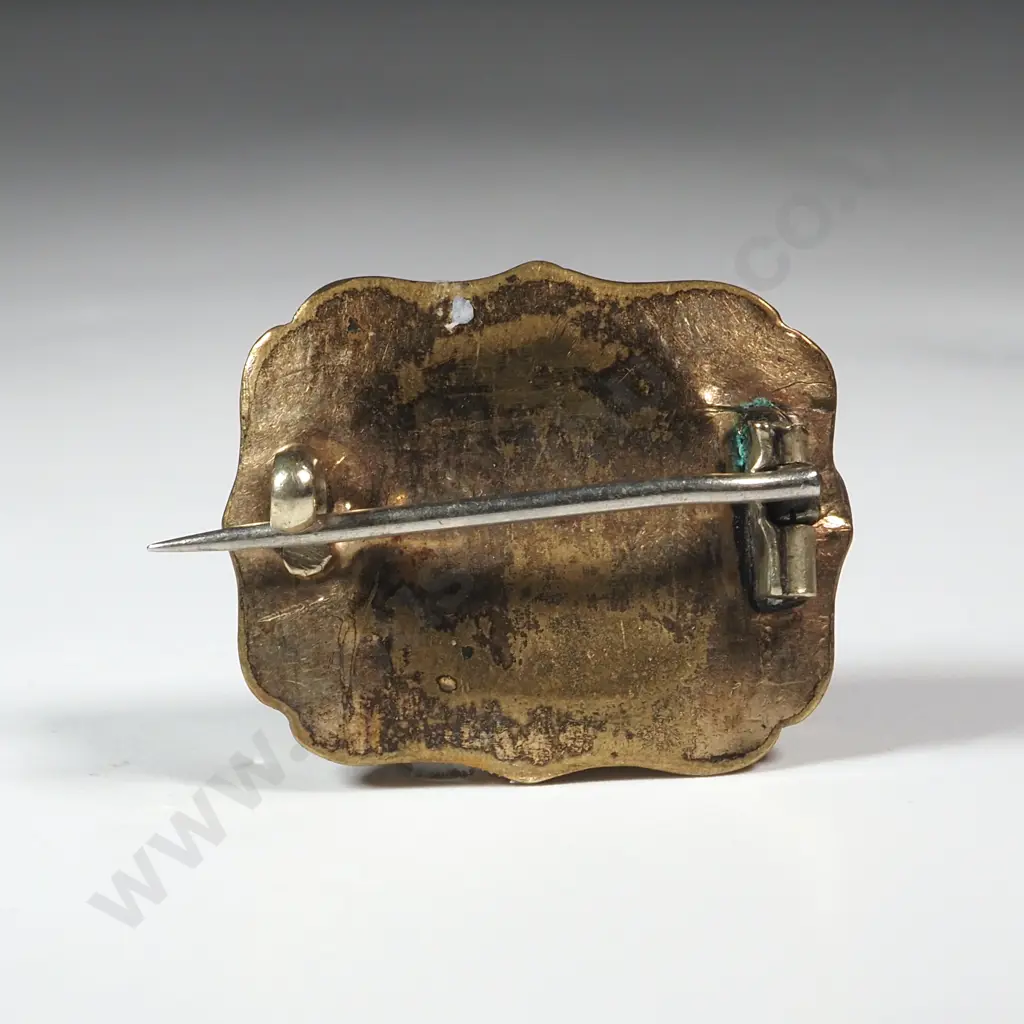 Antique Rolled Gold Mourning Brooch Image 1++