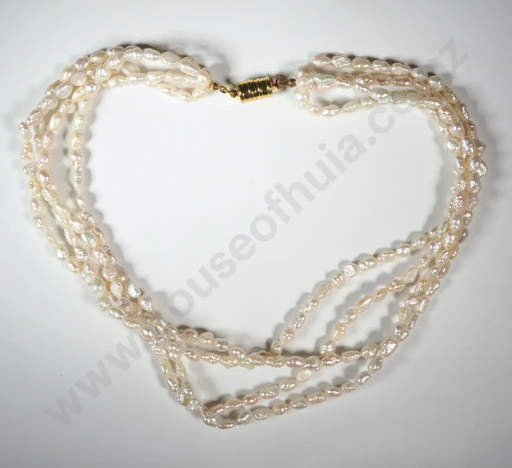 Rice Crispie Pearl Necklace Image 1++