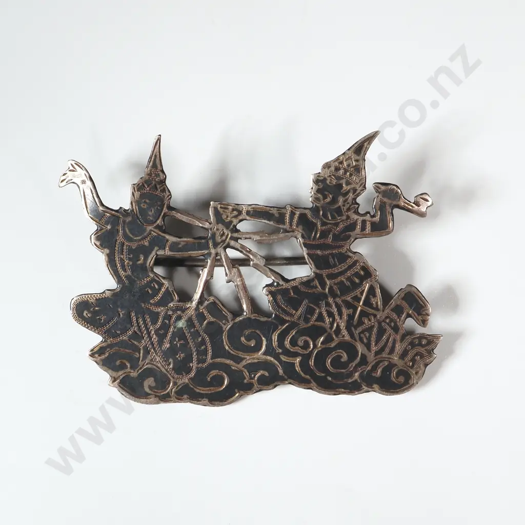 Sterling Silver Siam Brooch Image 1++