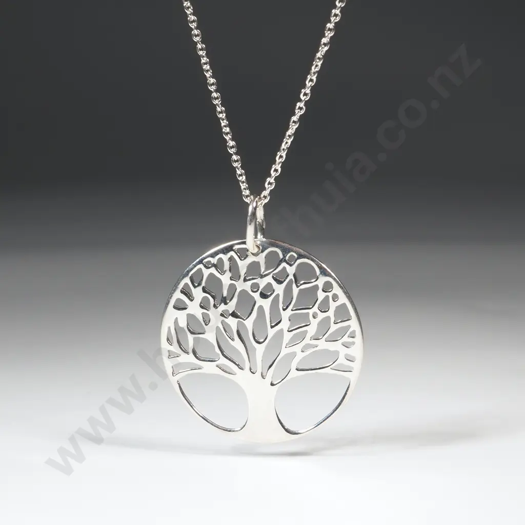 Sterling Silver Tree Of Life Pendant & Chain  Image 1++