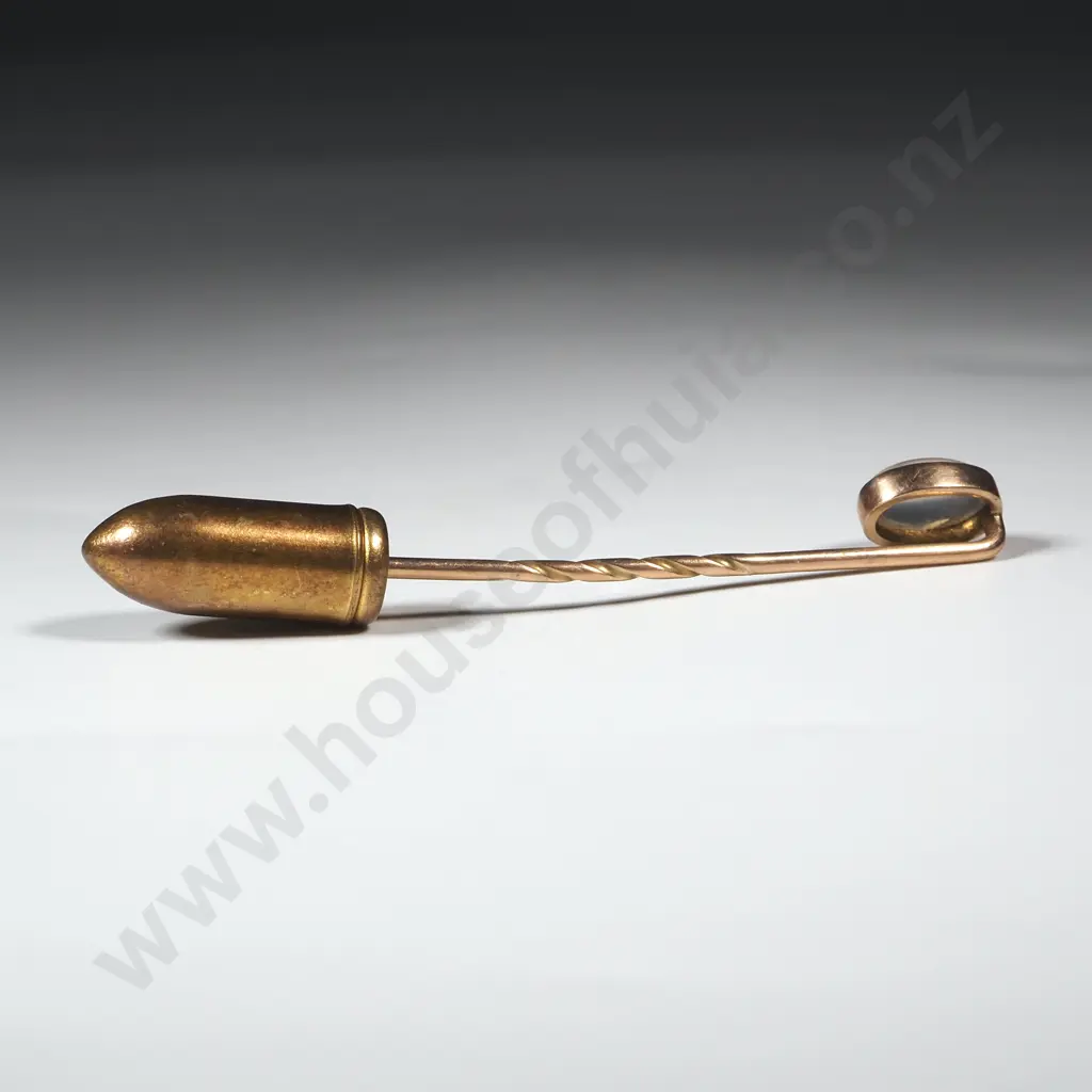 9ct Gold Moonstone Stick Pin Image 1++