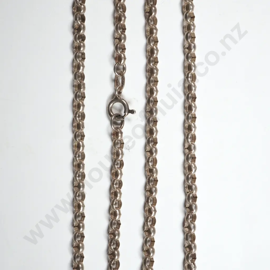 One Sterling Silver Belcher  Link Necklace Image 1++