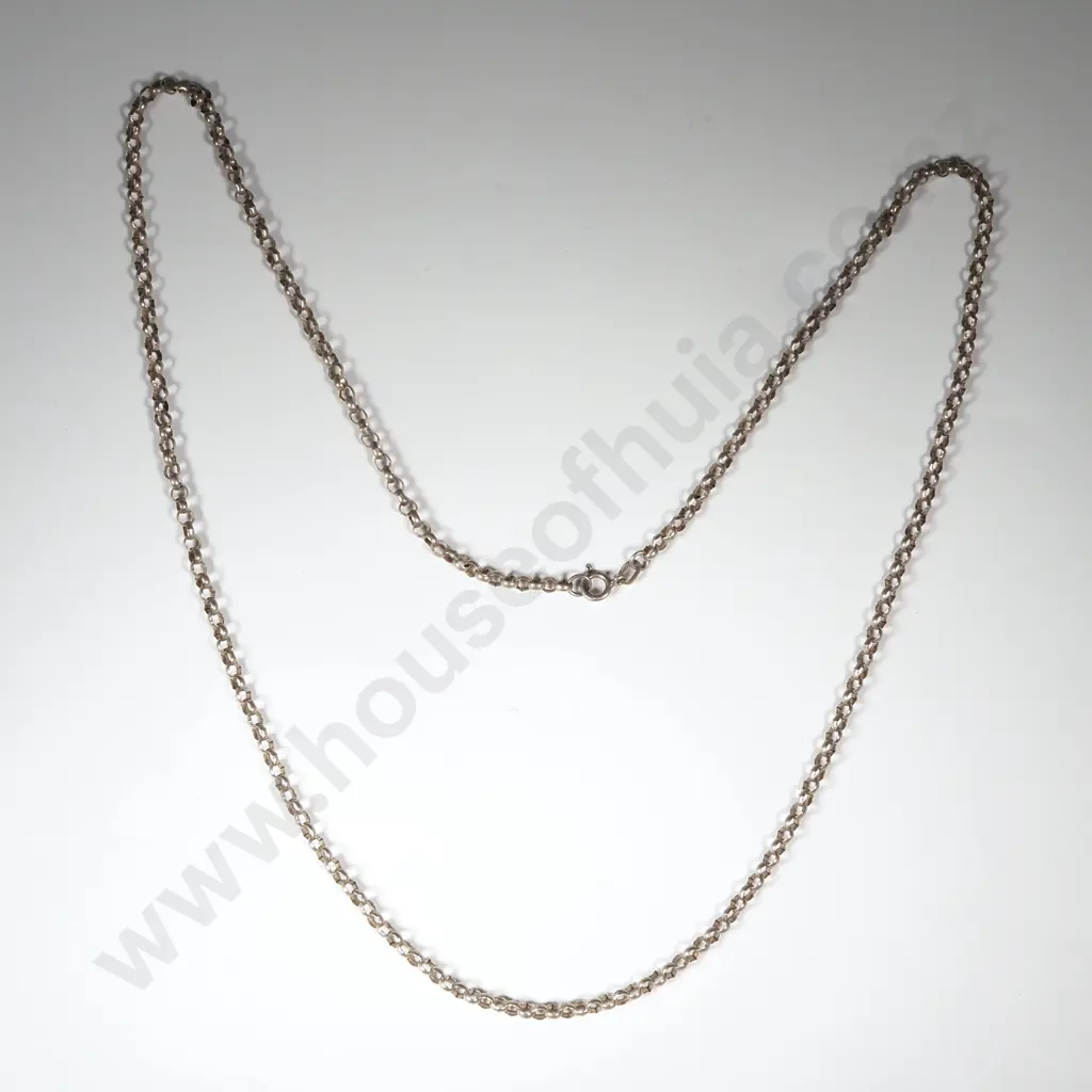 One Sterling Silver Belcher  Link Necklace Image 1++