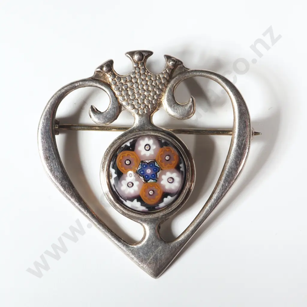 Sterling Silver & Stone Brooch Image 1++