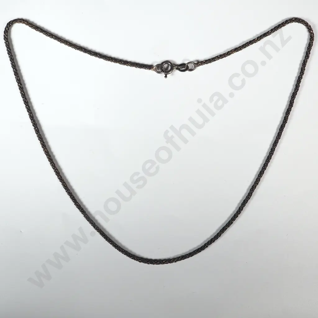 Sterling Silver Black Twisted Chain  Image 1++