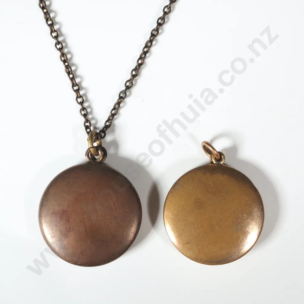Two Rolled Gold Lockets  Image 1++
