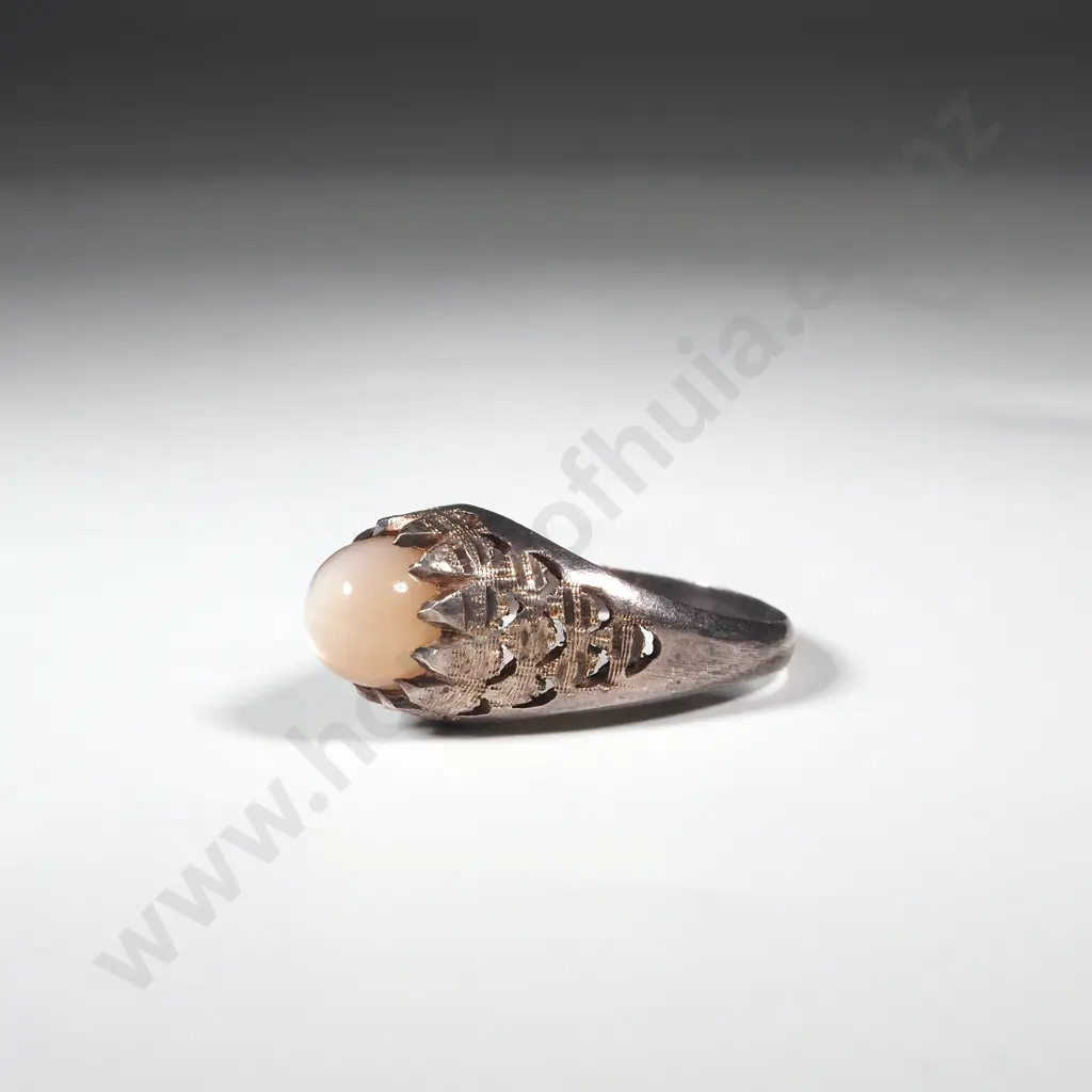 Sterling Silver Pink Stone Ring Image 1++