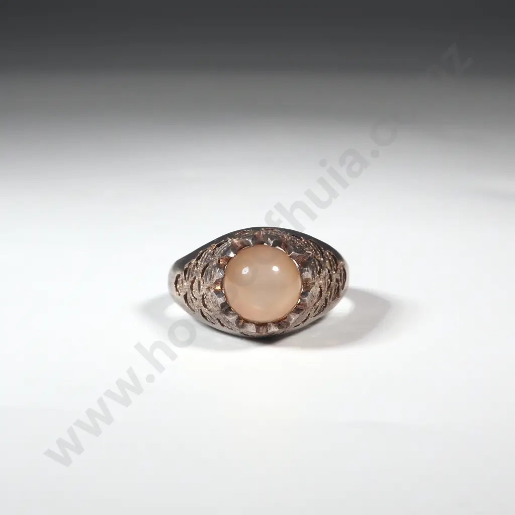 Sterling Silver Pink Stone Ring Image 1++