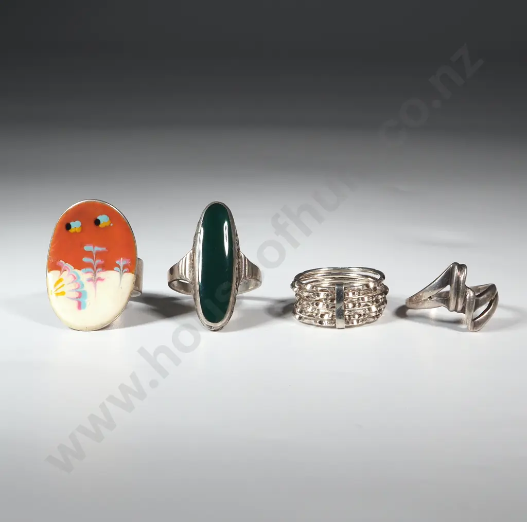 Four Sterling Silver Rings. Image 1++