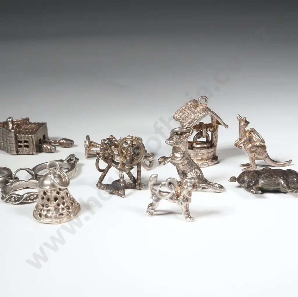 Ten Sterling Silver Charms  Image 1++