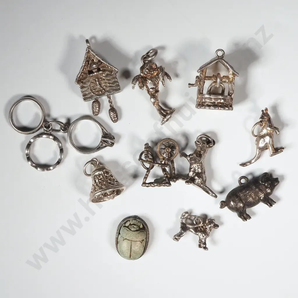 Ten Sterling Silver Charms  Image 1++