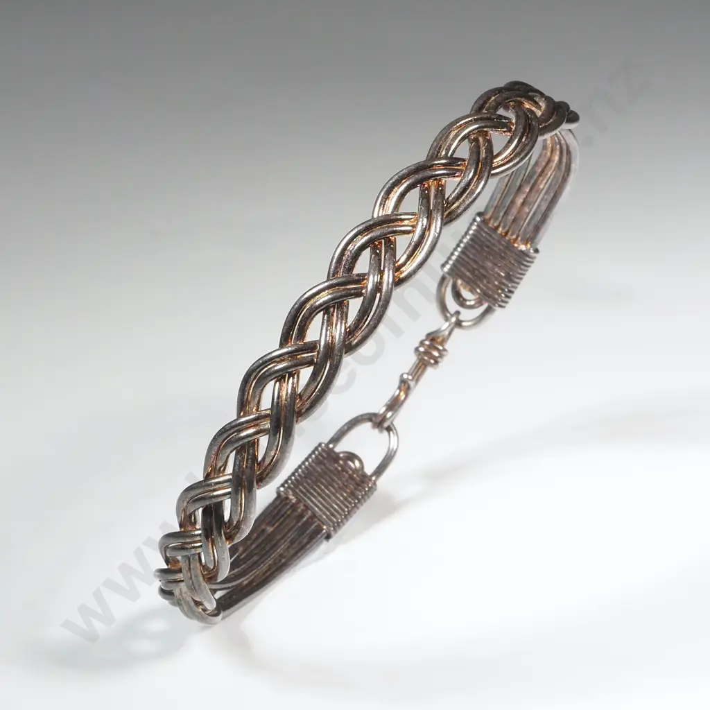 Sterling Silver Woven Plaited Bracelet Image 1++