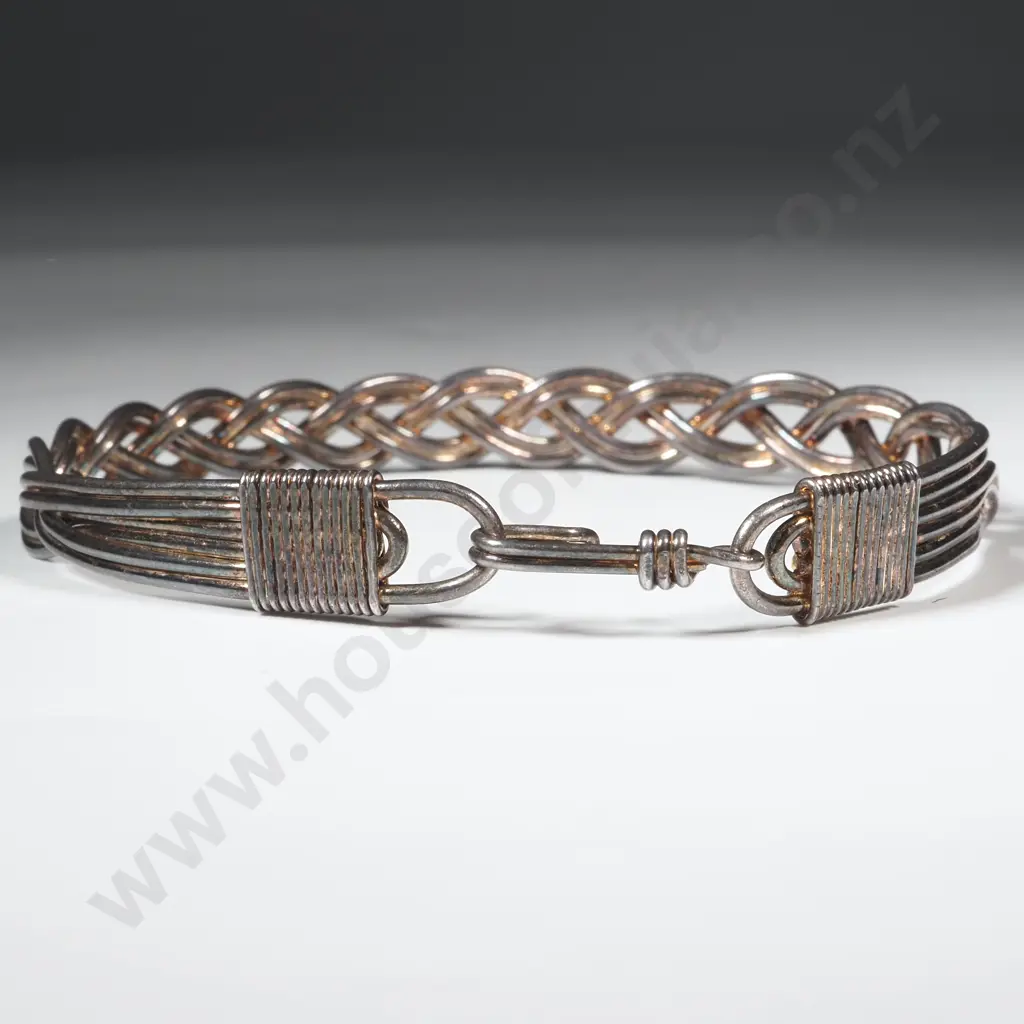 Sterling Silver Woven Plaited Bracelet Image 1++