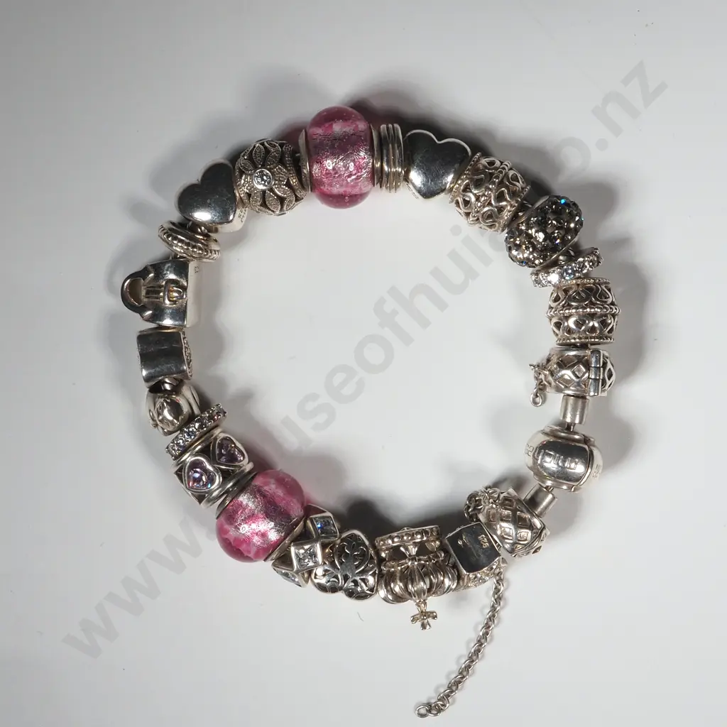 Michael HIll Sterling Silver  Charm Bracelet Image 1++