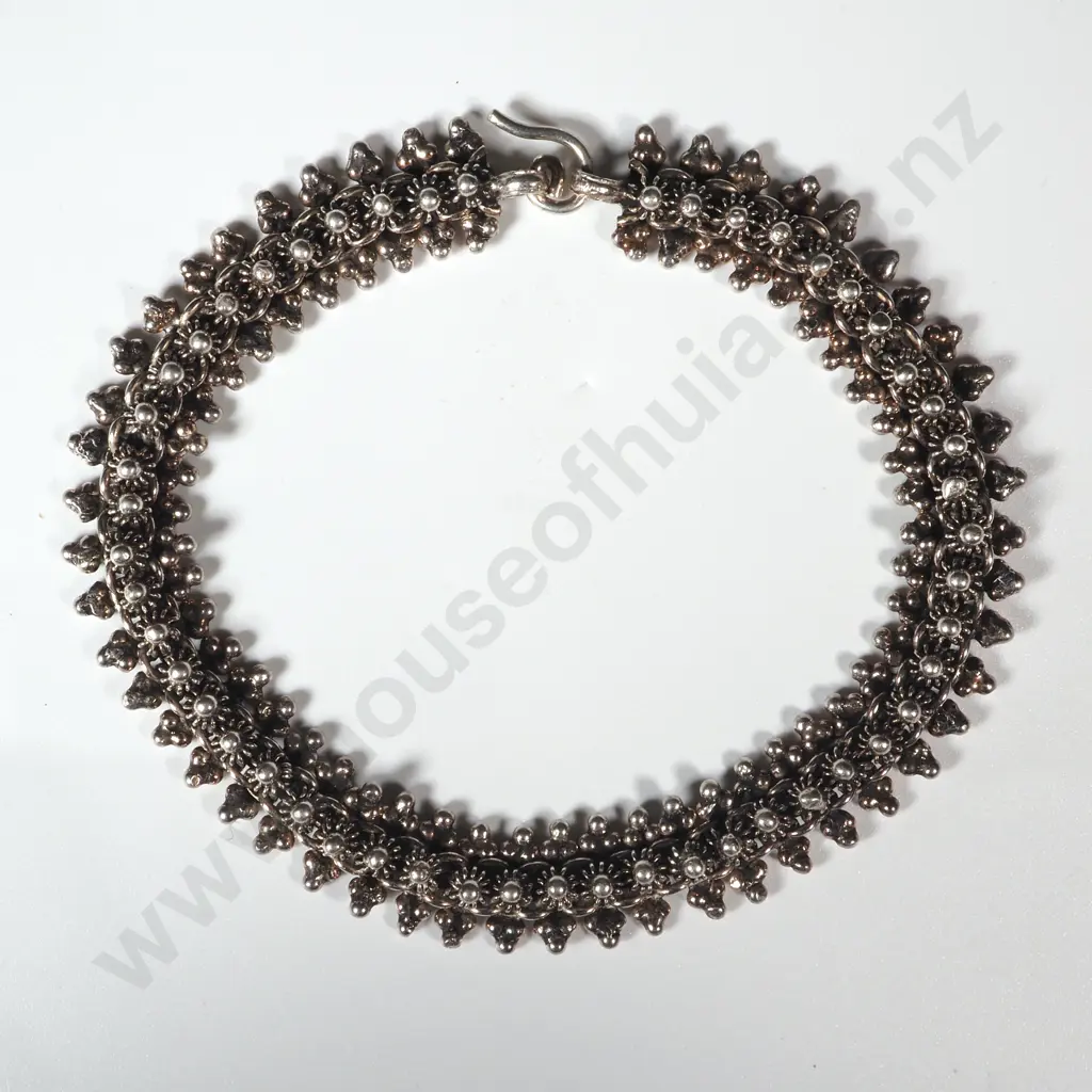 Vintage Fancy Link Sterling Silver Bracelet Image 1++