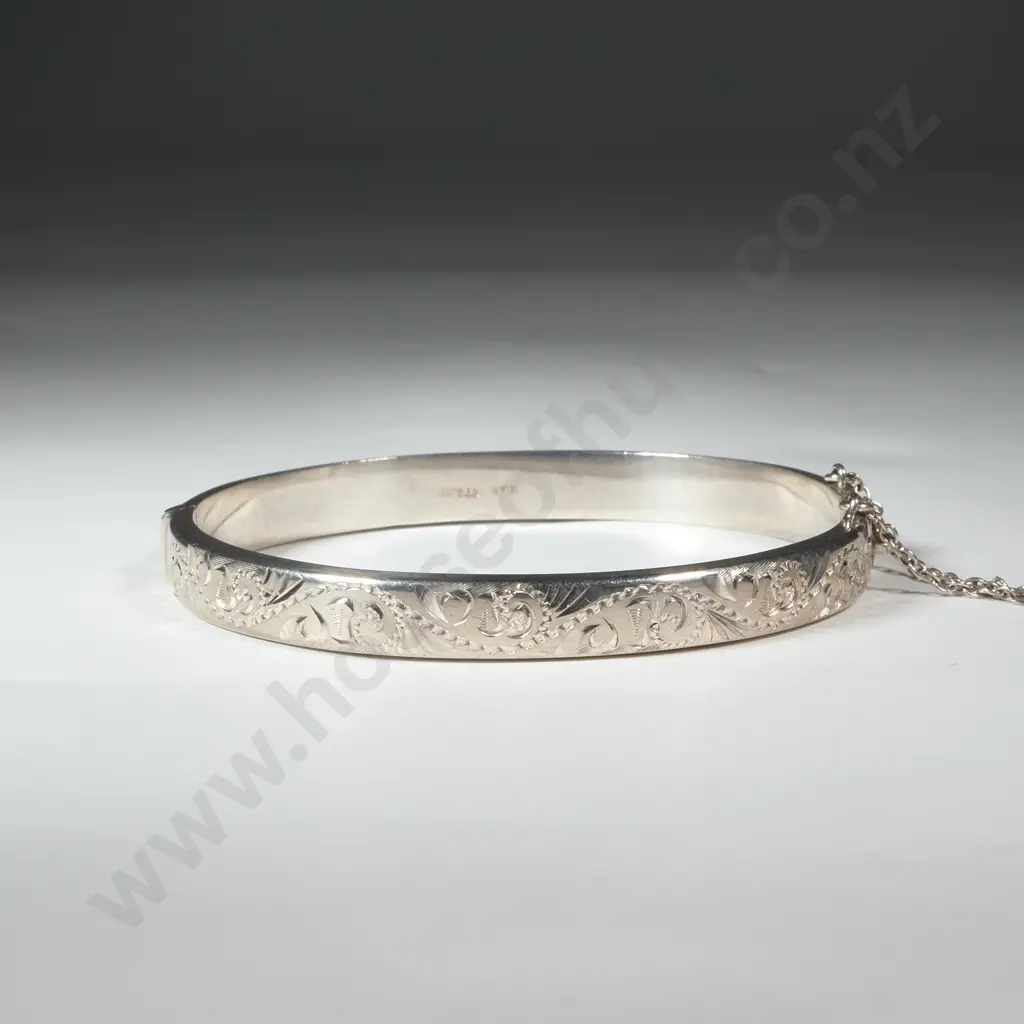 Sterling Silver Snap Bangle  Image 1++