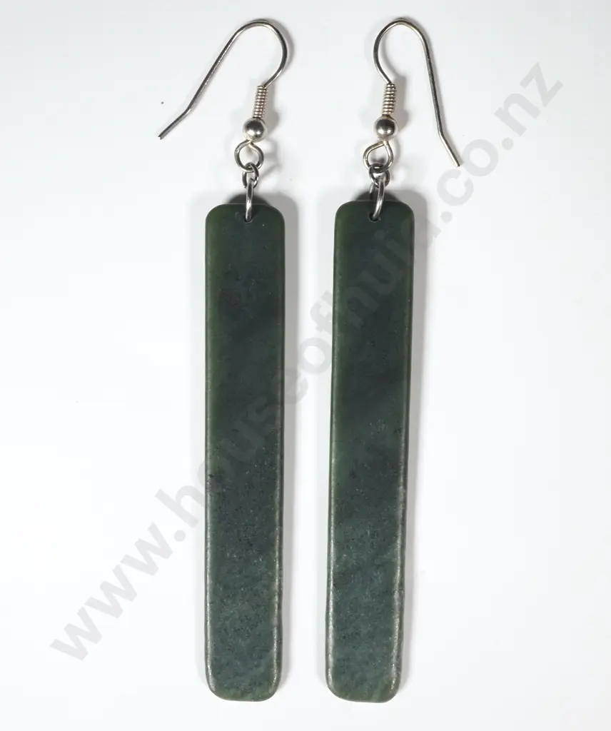 Greenstone Drop Earrings. Image 1++