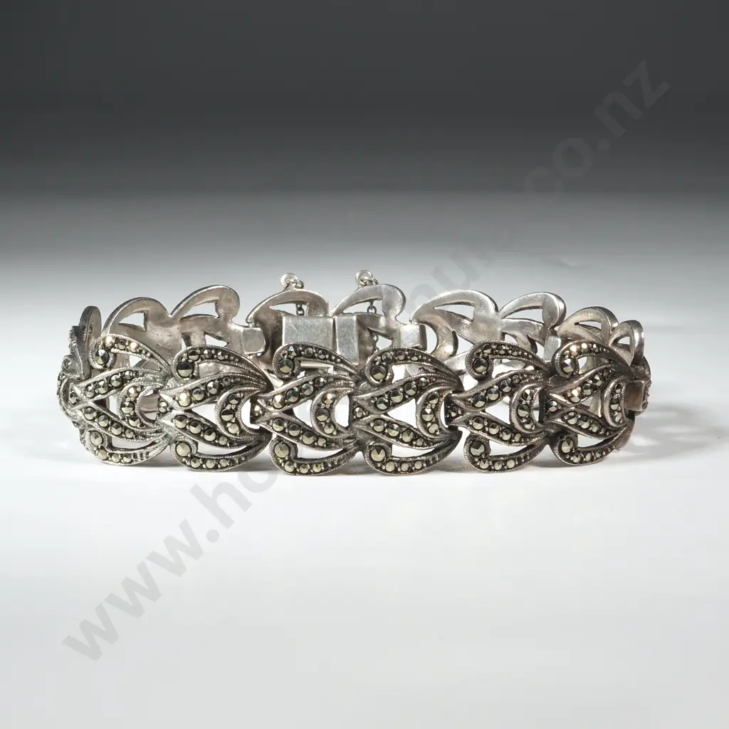 Sterling Silver & Marcasite Bracelet  Image 1++
