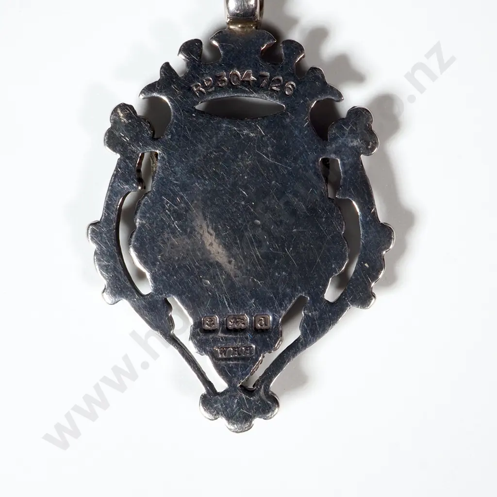 Gold & Sterling Silver Pendent - Initials Engraved on Front. Image 1++