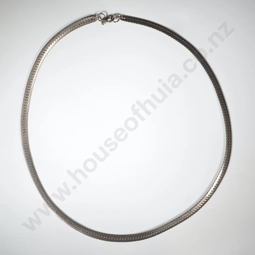 Sterling Silver Plaited Chain Necklace Image 1++