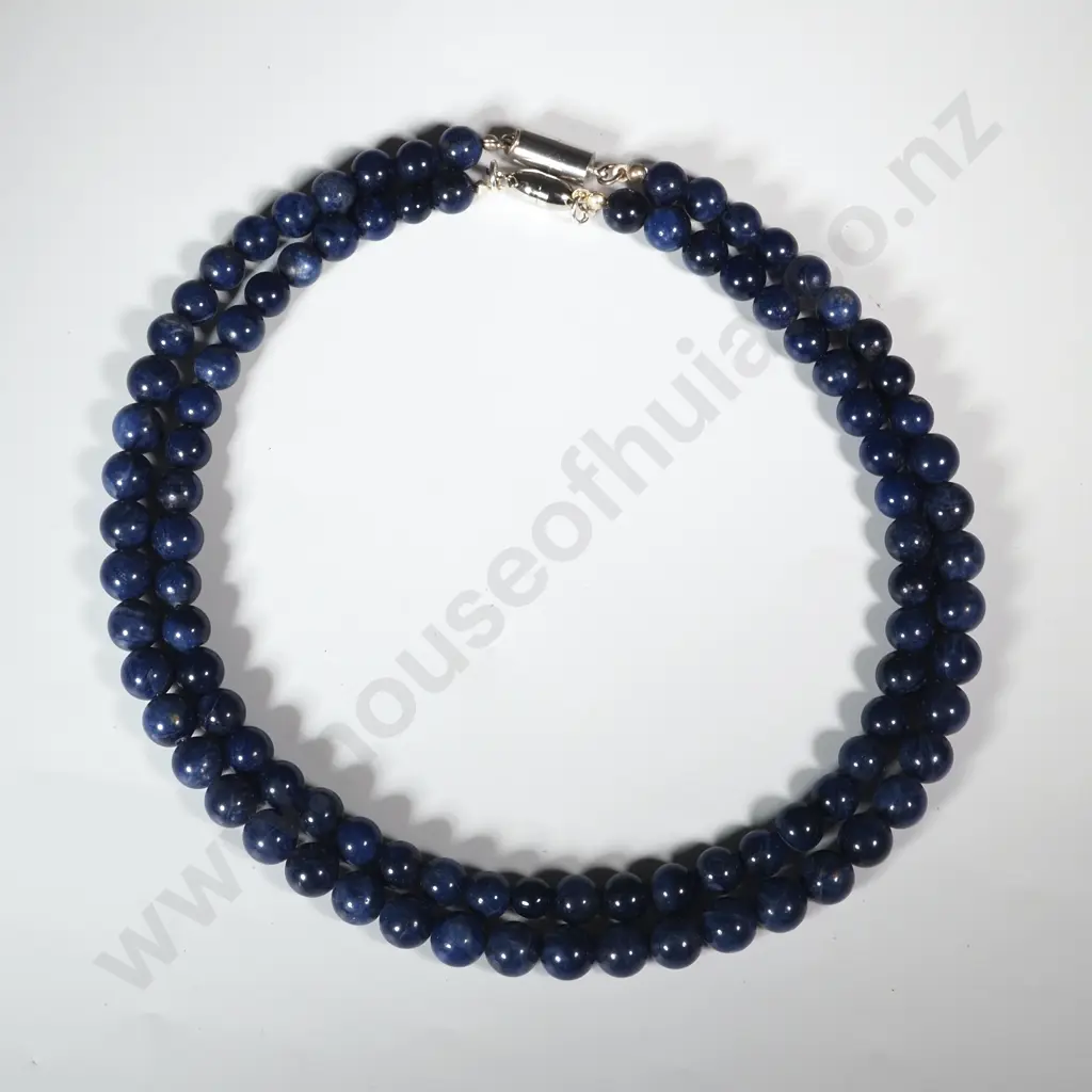 Two Lapis Bead Necklaces Image 1++