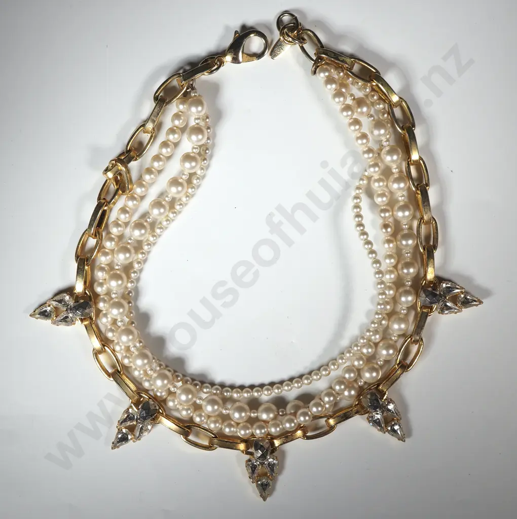 Joomi Lim Gold Tone Gothic Necklace Image 1++