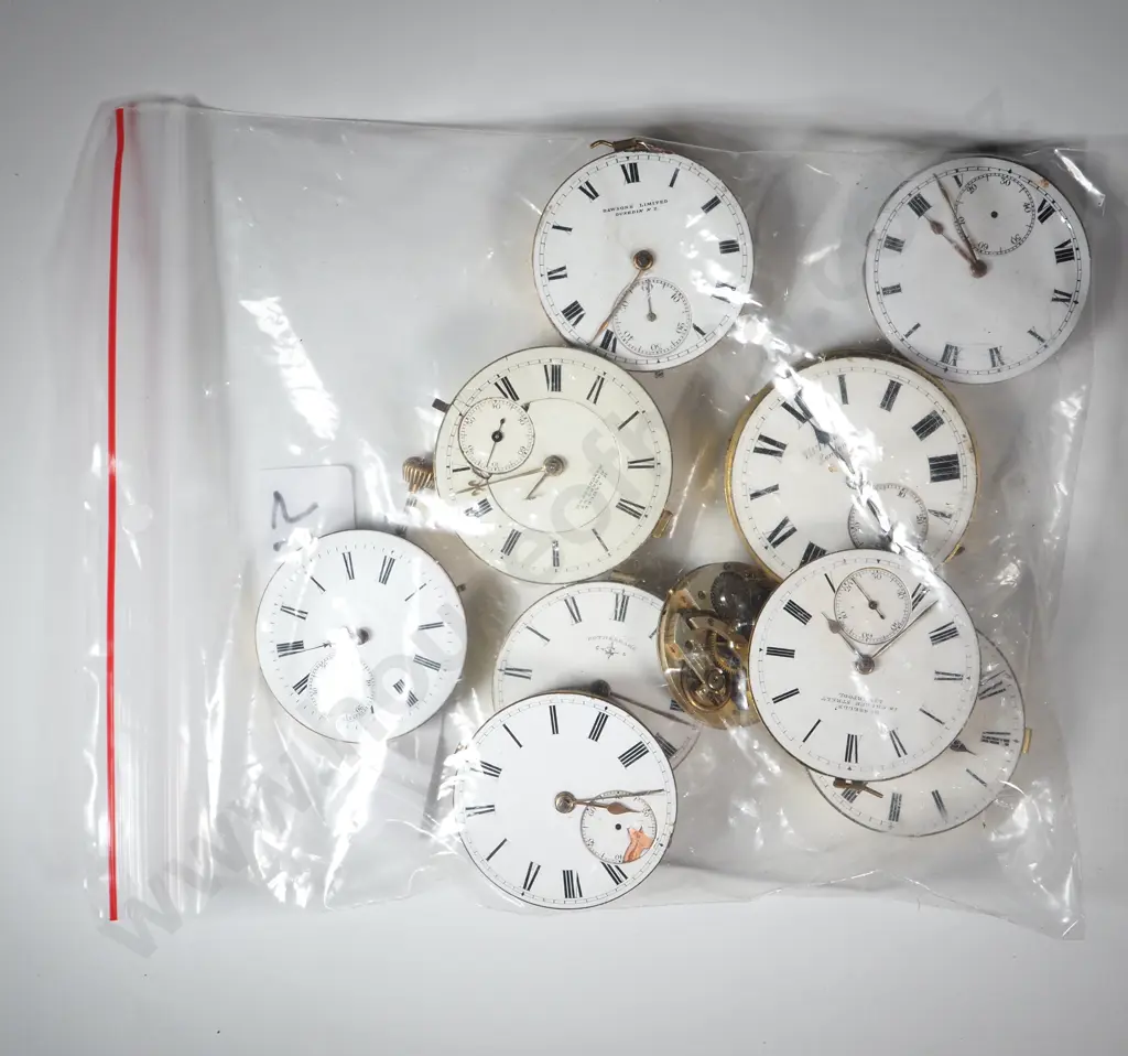 Nine Enamel  Pocket Watch Movements  Image 1++