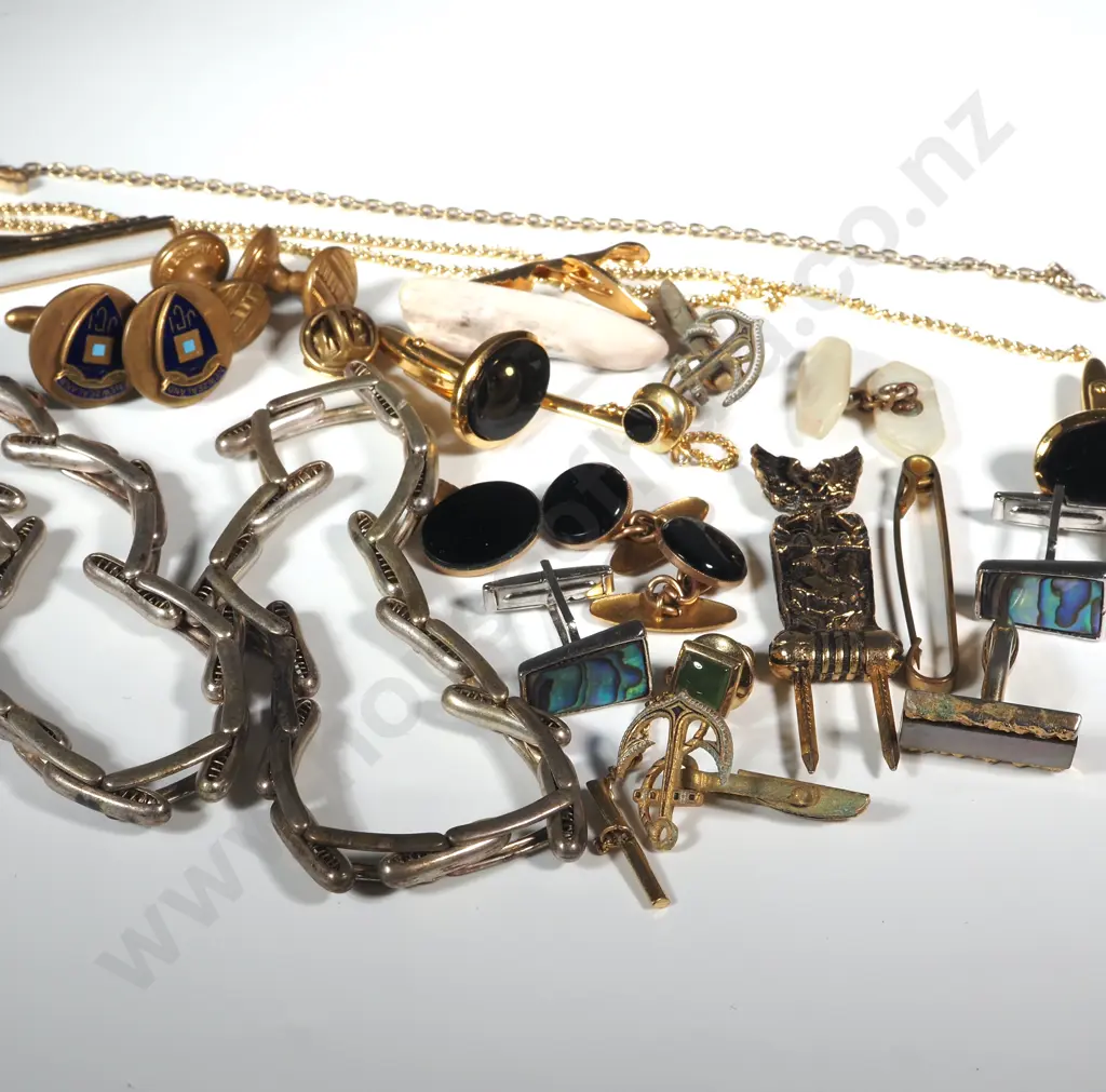 Assorted Lot of Costume Mens Jewellery. Image 1++