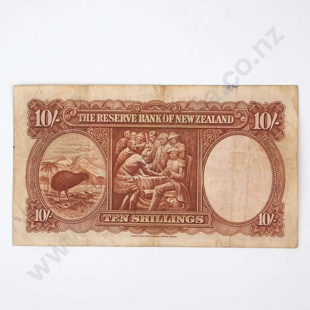 TEN SHILLINGS, HANNA SIGNATURE, SERIAL 3 OVER H 002200 ( RADAR NUMBER ) ( LAST PREFIX OF TYPE ), FINE, C.V. $250 Image 1++