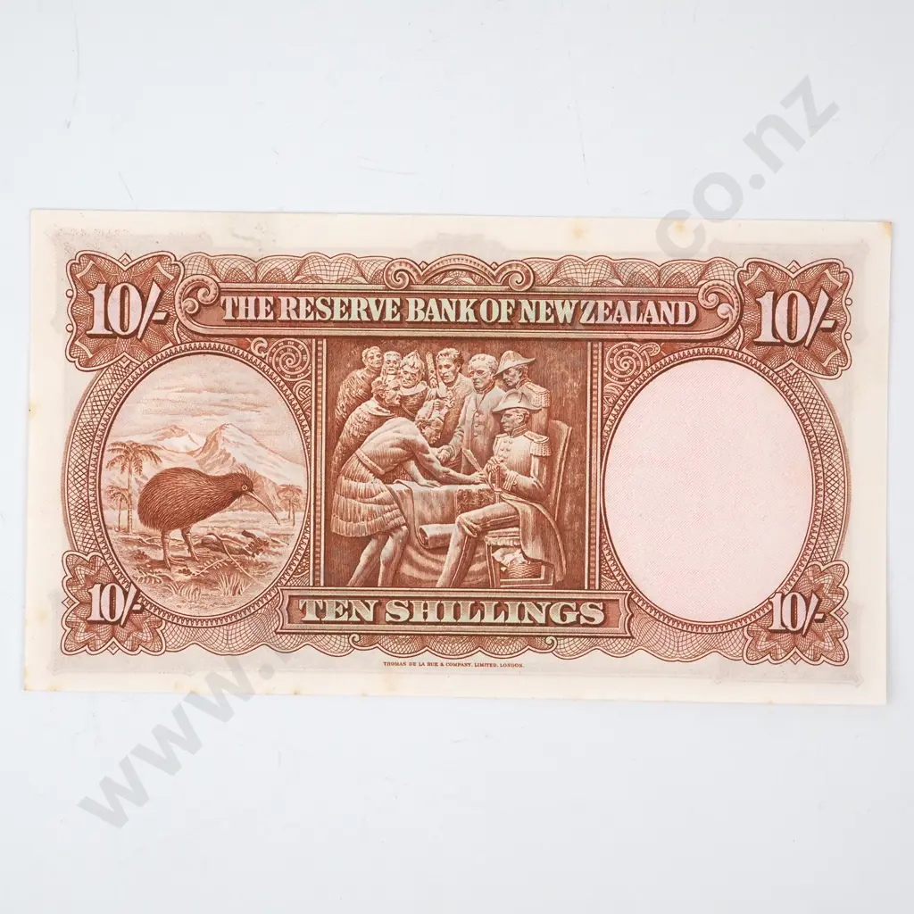 TEN SHILLINGS, WILSON SIGNATURE, SERIAL 0K 554331 ( LAST PREFIX OF SIGNATURE ), UNCIRCULATED, C.V. $3200 Image 1++