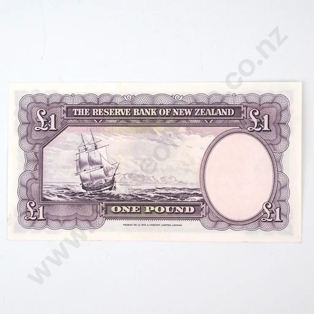 ONE POUND, FLEMING SIGNATURE, SERIAL 191 997991, UNCIRCULATED, C.V. $175 Image 1++