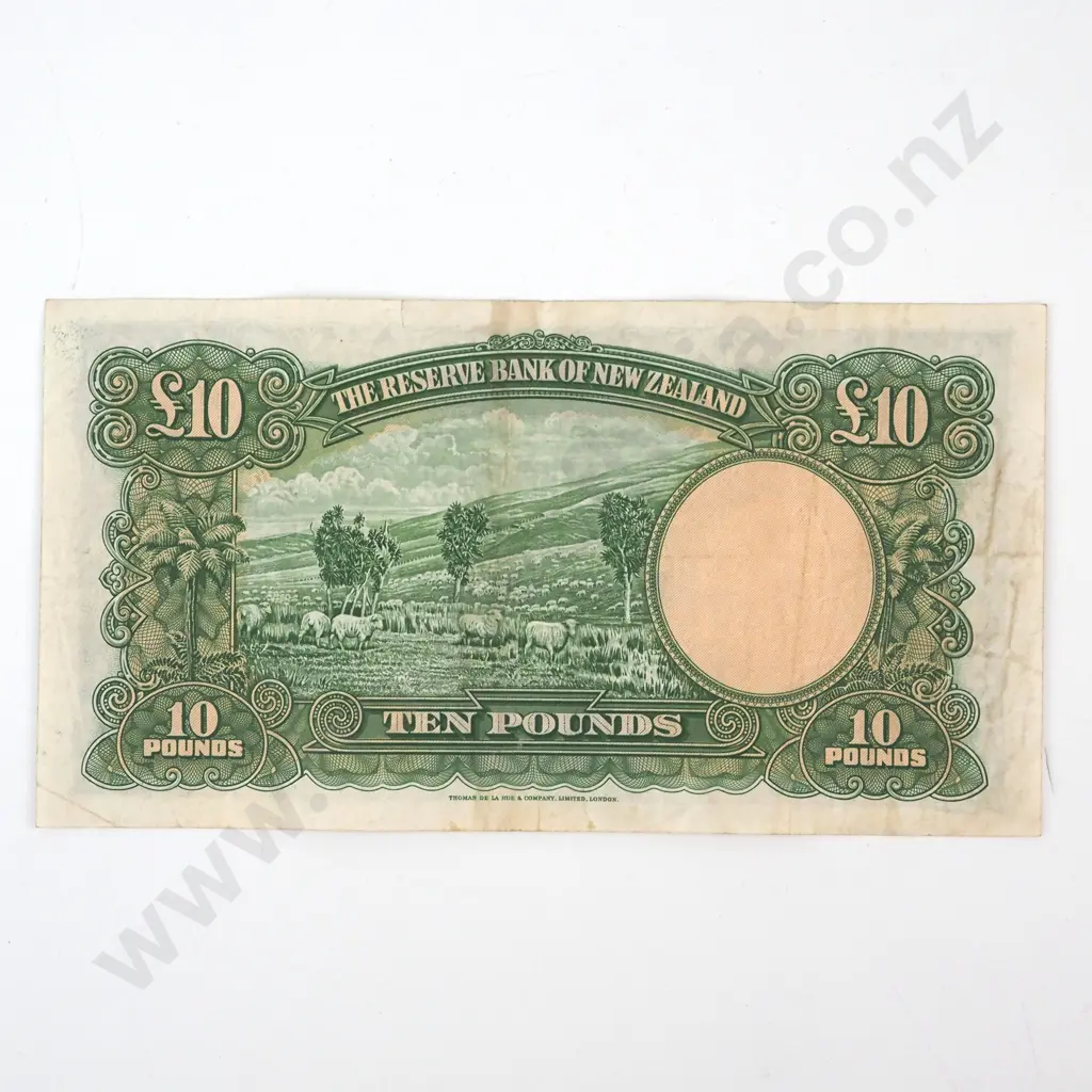 TEN POUNDS, HANNA SIGNATURE, SERIAL 0 OVER F ( FIRST PREFIX OF SIGNATURE ), FINE, C.V. $360 Image 1++