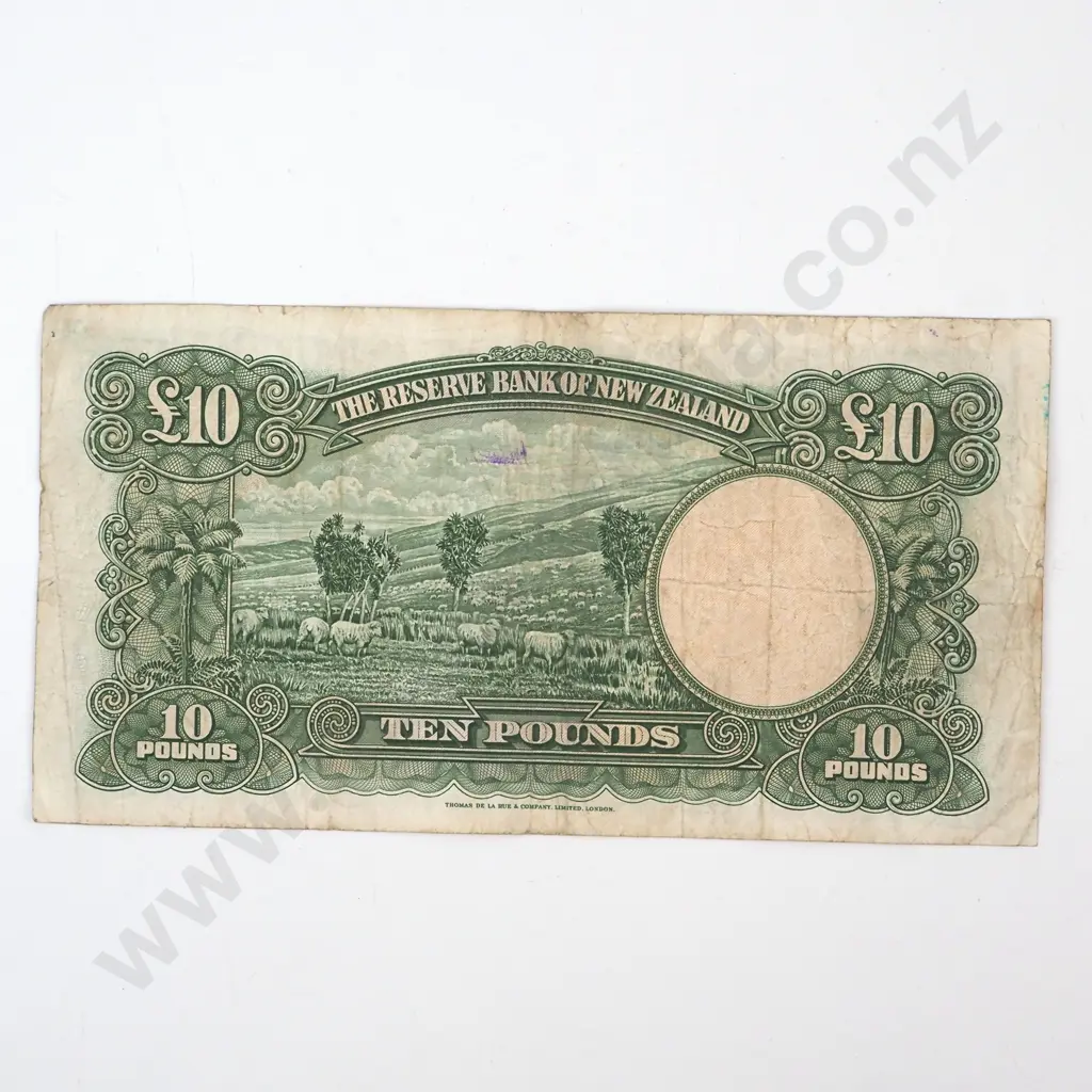 TEN POUNDS, HANNA SIGNATURE, SERIAL 3 OVER F 862691, VERY GOOD, C.V. $175 Image 1++