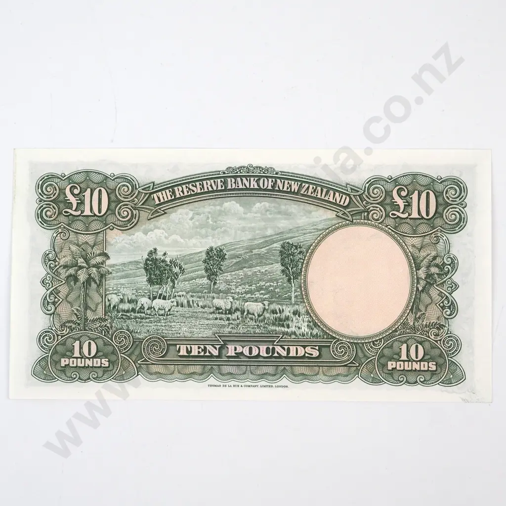 TEN POUNDS, FLEMING SIGNATURE, SERIAL 6F 933822 ( FIRST PREFIX OF SIGNATURE ), UNCIRCULATED, C.V. $1500 Image 1++