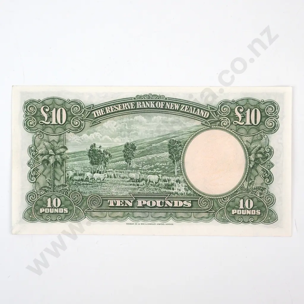 TEN POUNDS, FLEMING SIGNATURE, SERIAL AB 493798( NO SECURITY THREAD ) ( FIRST PREFIX OF TYPE ), ALMOST UNCIRCULATED, C.V Image 1++