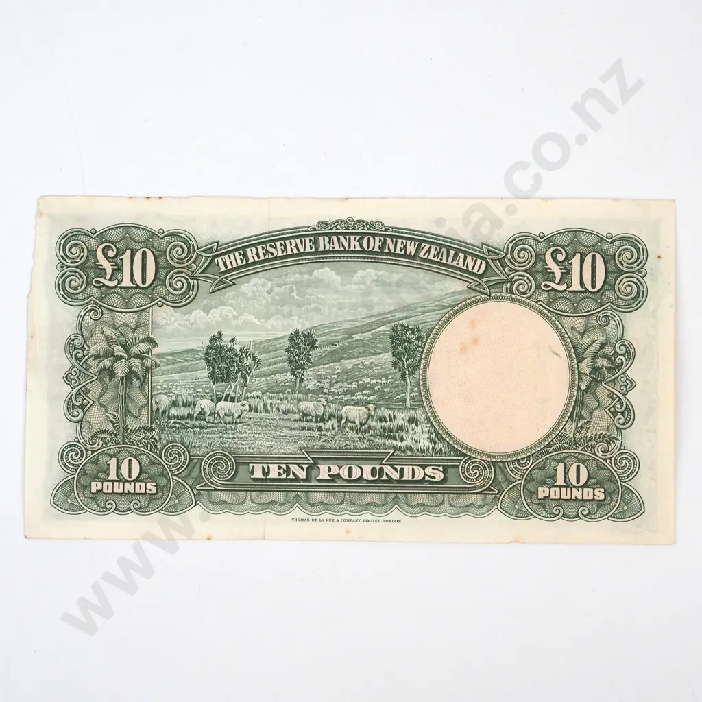 TEN POUNDS, FLEMING SIGNATURE, SERIAL AH 353419, FINE, C.V. $200 Image 1++