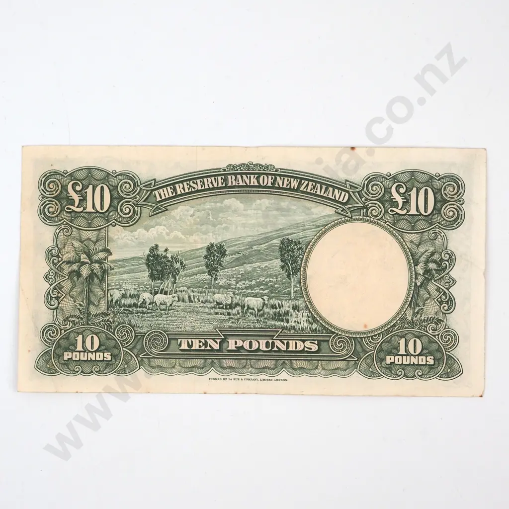 TEN POUNDS, FLEMING SIGNATURE, SERIAL AK 527430, VERY FINE, C.V. $325 Image 1++
