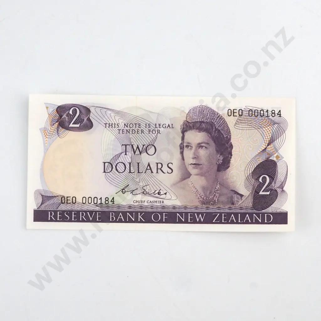 WILKS SIGNATURE, SERIAL 0E0 000184 ( LOW NUMBER ) ( FIRST PREFIX OF SIGNATURE ), UNCIRCULATED, C.V. $150 Image 1++