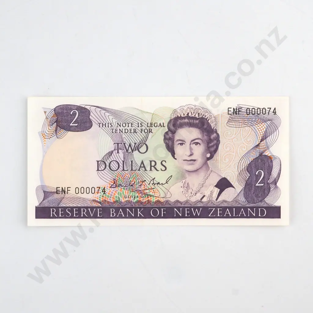 BRASH SIGNATURE, SERIAL ENF 000074 ( LOW NUMBER ) ( FIRST PREFIX OF SIGNATURE ), UNCIRCULATED, C.V. $40 Image 1++