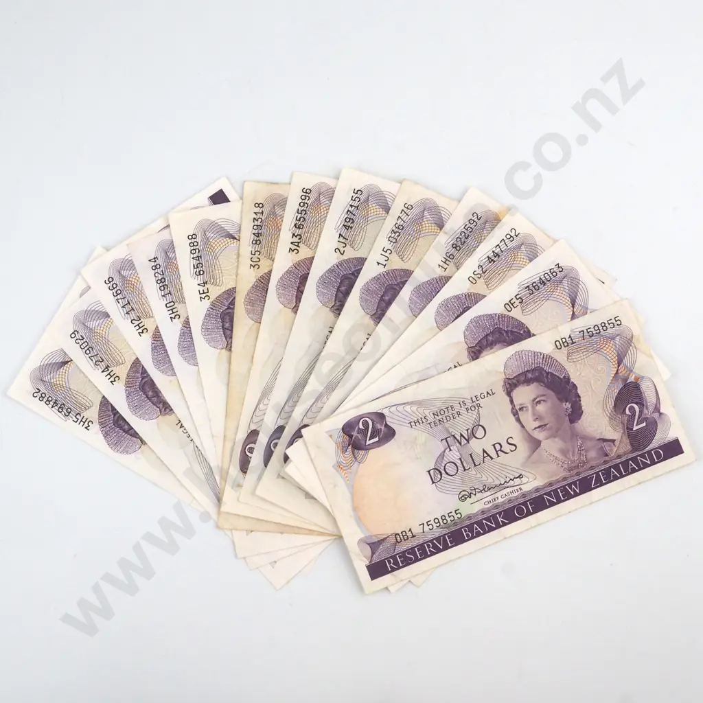 13 X NOTES, FINE TO ALMOST UNCIRCULATED, PREFIXES FLEMING 0B1, WILKS 0E5, 0S2, 1H6, 1J5, KNIGHT 2J7, HARDIE TYPE 1 3A3, 3C5, 3E4, 3H0, 3H2, 3H4, 3H5 Image 1++