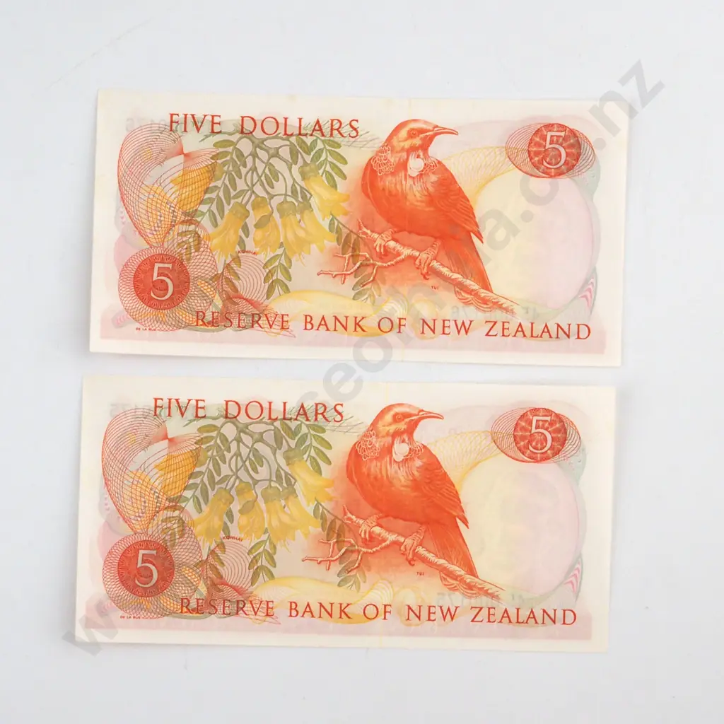 CONSECUTIVELY NUMBERED PAIR HARDIE TYPE 1 SIGNATURE, SERIALS 145 000175 / 6  ( LOW NUMBERS ) ( FIRST PREFIX OF SIGNATURE ), UNCIRCULATED, C.V. $400 Image 1++