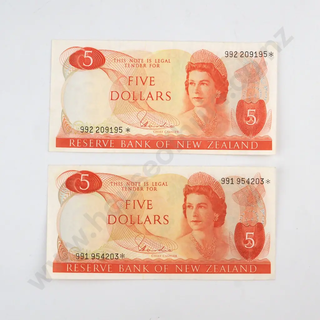 2 X HARDIE TYPE 1 SIGNATURE, SERIALS 991 954203* AND 992 209195*, VERY FINE, C.V. $65 Image 1++