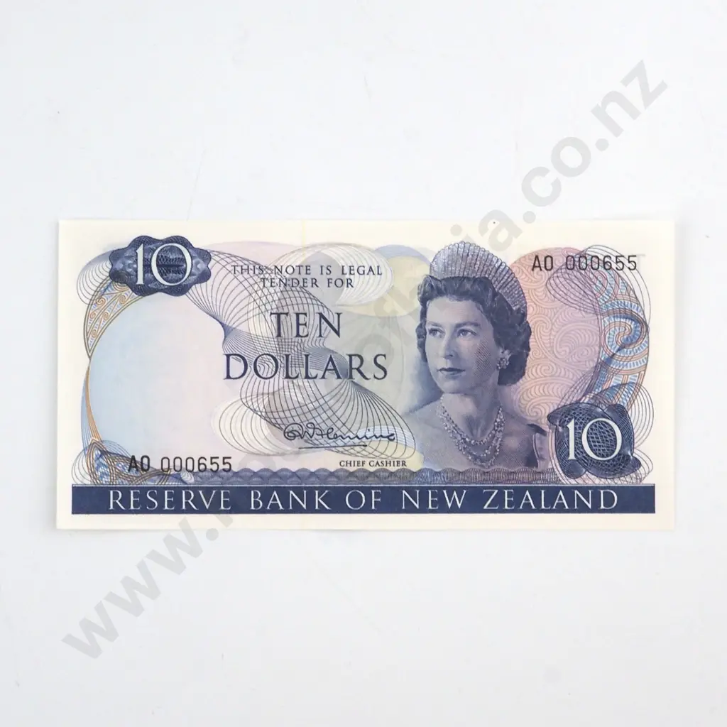 FLEMING SIGNATURE, SERIAL A0 000655 ( LOW NUMBER ) ( FIRST PREFIX OF SIGNATURE ), UNCIRCULATED, C.V. $500 Image 1++