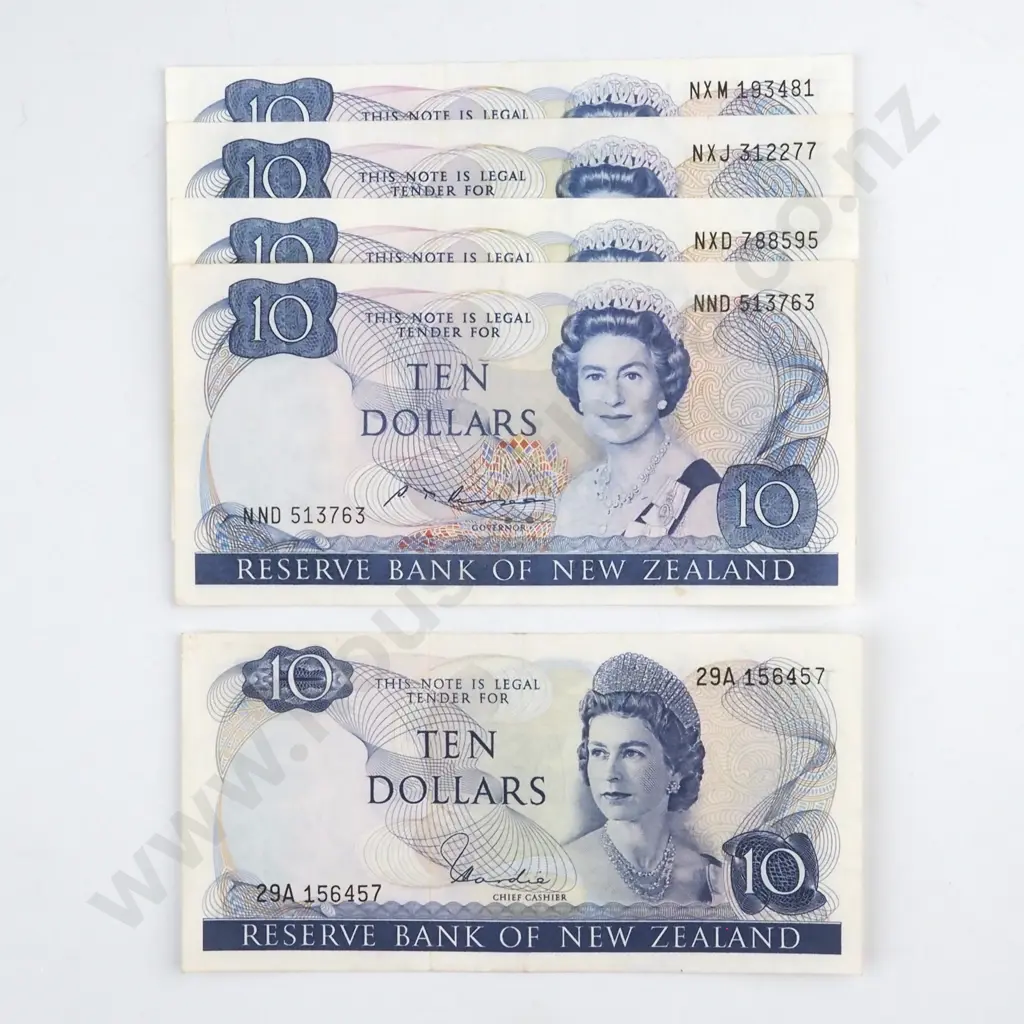 5 X NOTES, VERY FINE TO EXTREMELY FINE, PREFIXES HARDIE TYPE 1 29A, RUSSELL NND, NXD, NXJ, NXM Image 1++