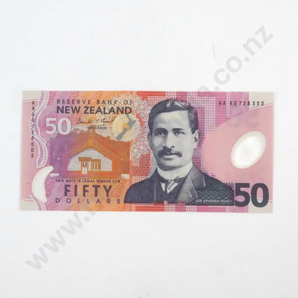 BRASH TYPE III SIGNATURE, SERIAL AA 99728503 ( FIRST PREFIX OF TYPE ) 1999, UNCIRCULATED, C.V. $125 Image 1++